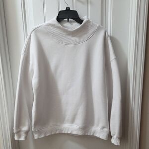 Women's White Pullover Sweatshirt - Size M